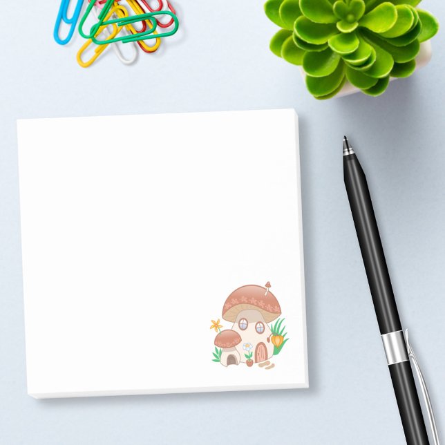 Post-it® Maison de champignons de fée Whimsical (Créateur téléchargé)