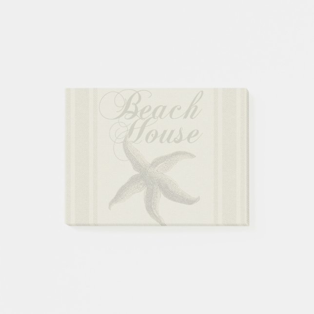 Post-it® Maison de plage étoile de mer Rivage Côtiers (Devant)