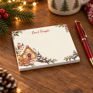 Post-it® Maison en pain d'épice de Noël à l'aquarelle
