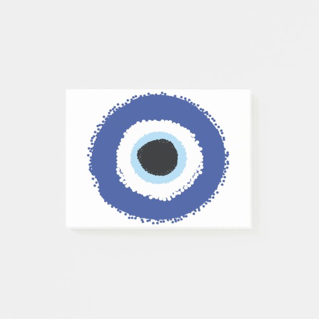 Post-it® Mal Oeil Artiste Bleu Grec (Devant)