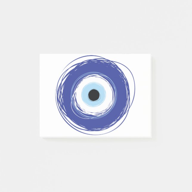 Post-it® Mal Oeil Artiste Bleu Grec (Devant)