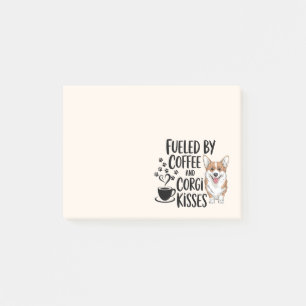 Post-it® Maman Corgi Mignonne Buveuse de Café Amoureuse des