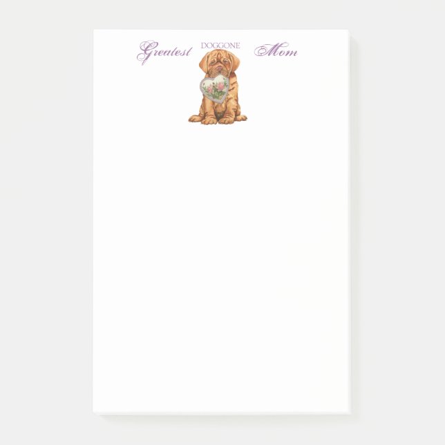 Post-it® Maman de coeur de Dogue (Devant)