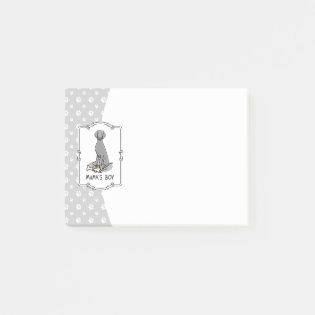 Post-it® Mama's Boy Weimaraner (gris 1) jouets chien maman  (Devant)
