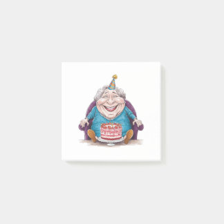 Post-it® Mamie drôle Gâteau énorme & Cadeau en espèces
