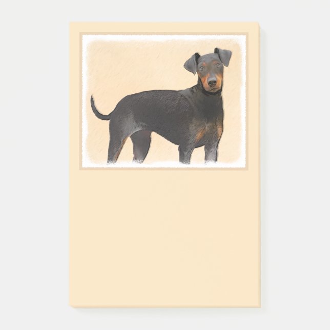 Post-it® Manchester Terrier Peinture Art animal original (Devant)
