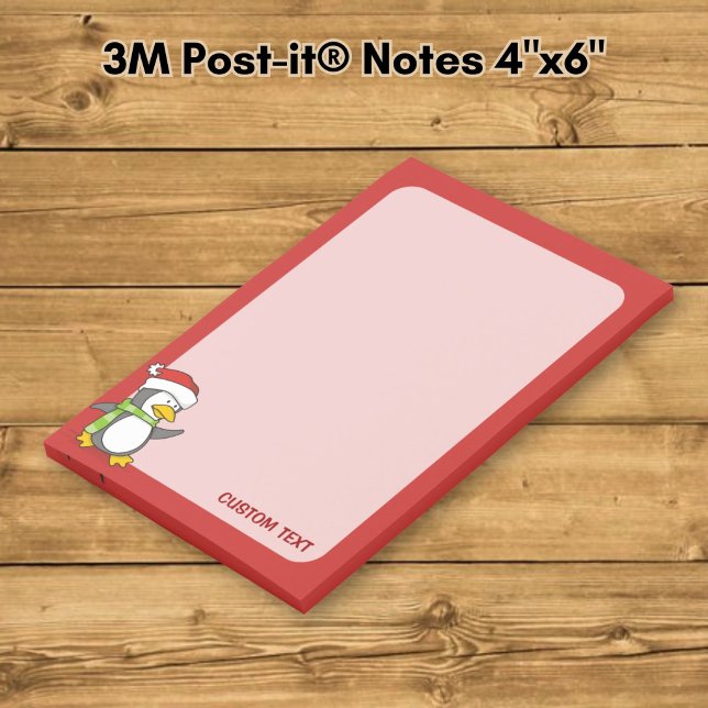 Post-it® manchot de Noël marchant sur la neige (Créateur téléchargé)