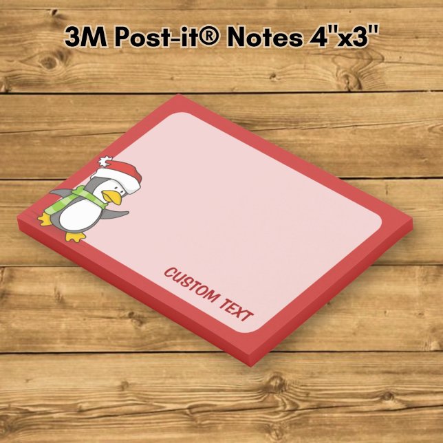 Post-it® Manchot de Noël marchant sur la neige (Créateur téléchargé)
