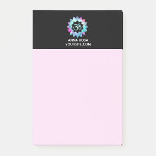 Post-it® Mandala de fleur de l'OM Aum Lotus de *~*