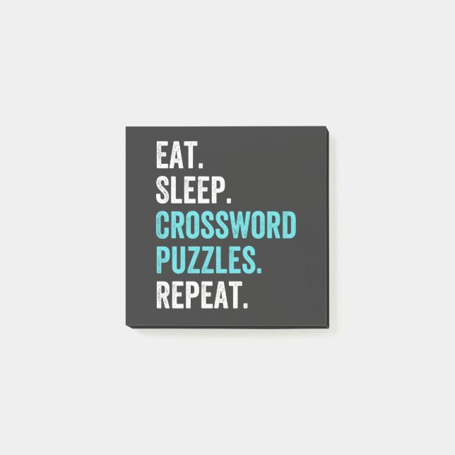 Post-it® Mange.Dors. Mot-croisé : Puzzles. Recommencer. (Devant)