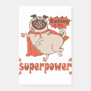 Post-it® Manger est mon super-puissance rouge carlin style