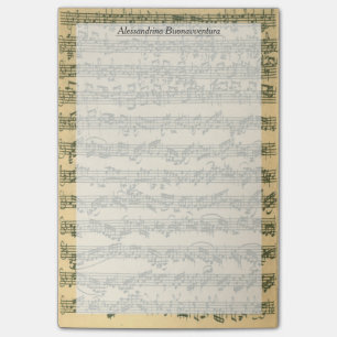 Post-it® Manuscrit pour violon Bach Chaconne Nom personnali