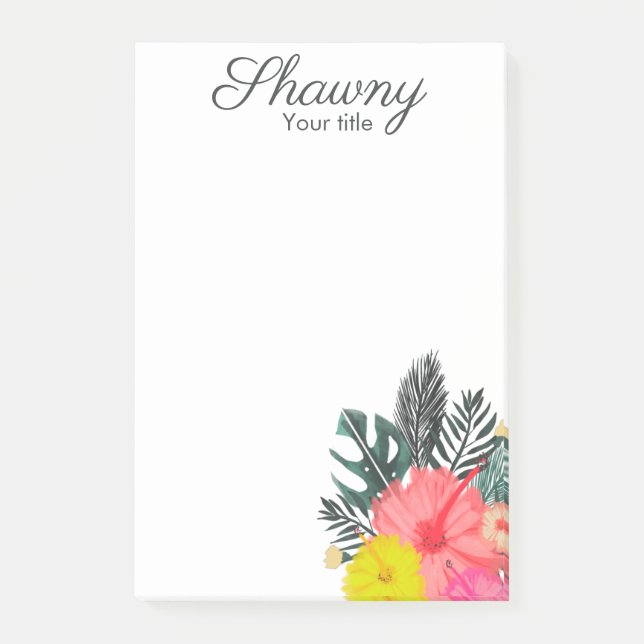 Post-it® Maquillage botanique tropical Artiste Salon Beauté (Devant)