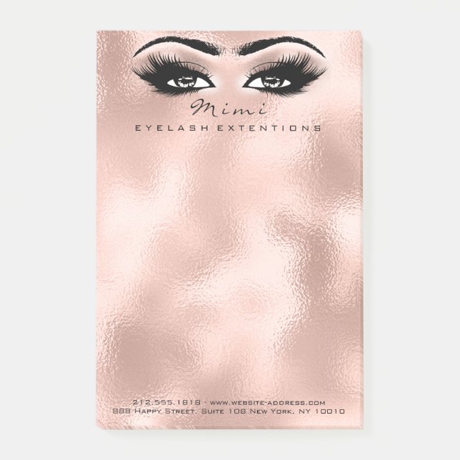 Post-it® Maquillage Oeil Lashes Nom de la peau Web Téléphon (Devant)