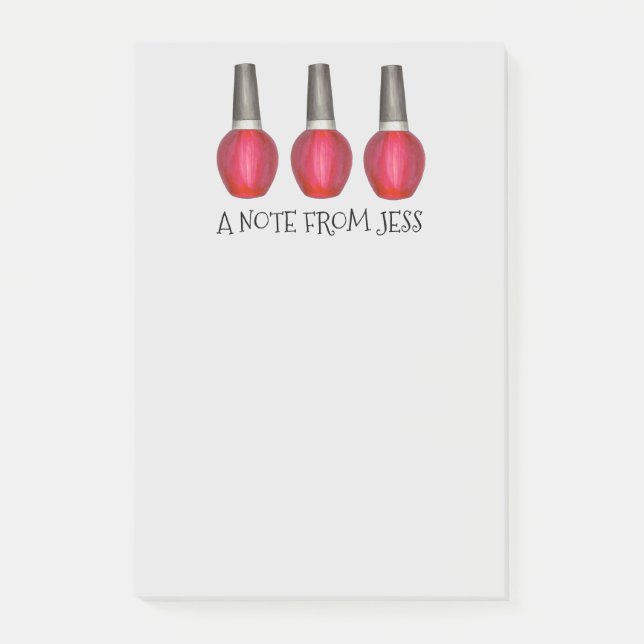 Post-it® Maquillage polonais à ongle rouge Mode Beauté Post (Devant)