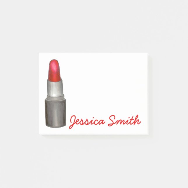Post-it® Maquillage Rouge Lipstick personnalisé Beauté Post (Devant)