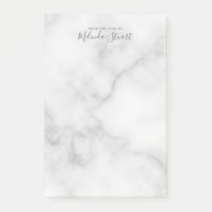 Post-it® Marbre blanc de script moderne professionnel