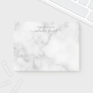 Post-it® Marbre blanc de script moderne professionnel