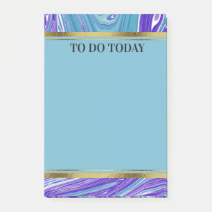 Post-it® Marbre bleu violet personnalisé 4x6