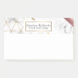 Post-it® Marbre Classé Design or et or rose détails