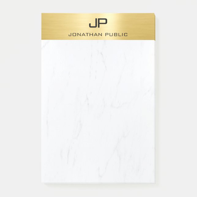 Post-it® Marbre d'or Créatif Simple Design Moderne Plain (Devant)