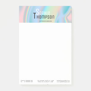 Post-it® Marbre liquide holographique moderne