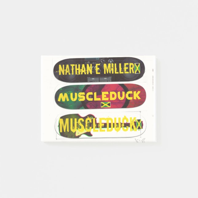 POST-IT® MARCHANDISES DU GROUPE JMT SKATEBOARD (Devant)