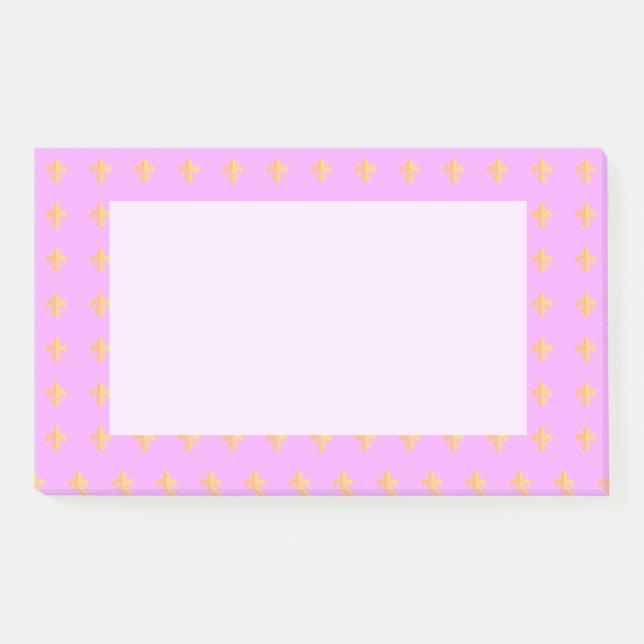 Post-it® Mardi Gras Carnaval Arlequin Gold Fleur de Lis (Devant)