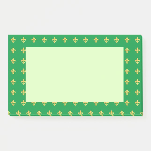 Post-it® Mardi Gras Carnaval Arlequin Gold Fleur de Lis (Devant)