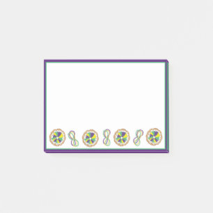 Post-it® Mardi Gras Perles King Cake New Orleans Carnaval
