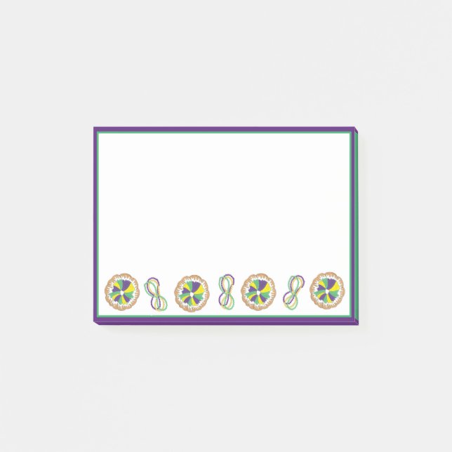 Post-it® Mardi Gras Perles King Cake New Orleans Carnaval (Devant)