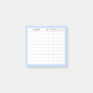 Post-it® Margaret Collection Habit Tracker en bleu