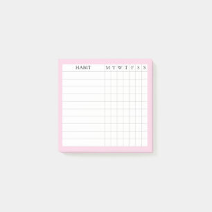 Post-it® Margaret Collection Post-It Habit Tracker en rose