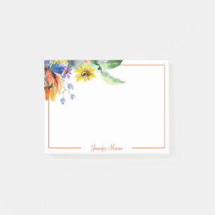 Post-it® Marguerites aquarelle personnalisées