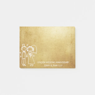 Post-it® Mariage Anniversaire Merci Grungy Gold