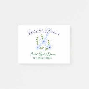 Post-it® Mariage bohème violet en fleurs nom rétro pour une