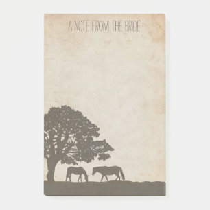 Post-it® Mariage Brown et ivoirien Vintage Horse Farm