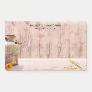 Post-it® Mariage campagnard de lait rustique