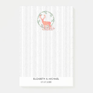 Post-it® Mariage d'aquarelle Russe Reindeer Boho