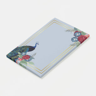 Post-it® Mariage de automne d'hiver Peacock Blue Burgundy