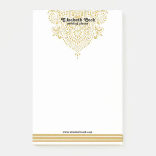 Post-it® Mariage de l'ornement et des rayures Paisley