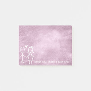 Post-it® Mariage Favor Merci Chalkboard Purple Lavanda
