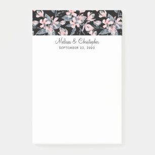 Post-it® Mariage Motif rose et gris Floral