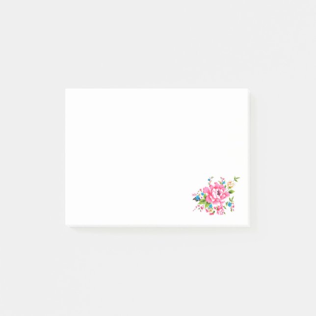 Post-it® Mariage Pink Peony bouquet de fleurs (Devant)