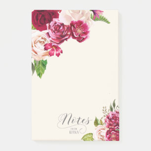 Post-it® Mariage rose de Bourgogne/Crème ID584