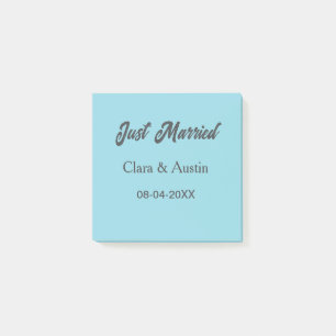 Post-it® Mariés add nom du couple date année simulation de 