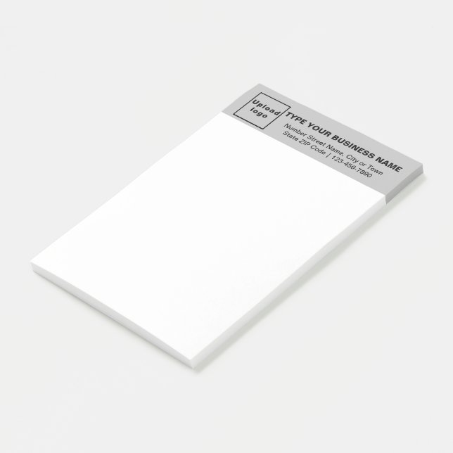 Post-it® Marque commerciale sur l'en-tête gris de Long (Incliné)