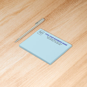 Post-it® Marque commerciale sur rectangle bleu clair