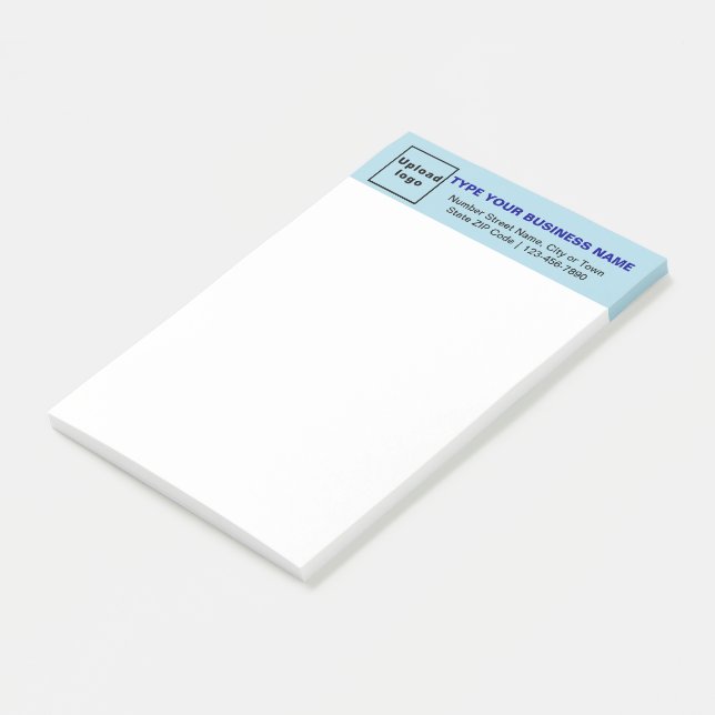 Post-it® Marque d'affaires sur bleu clair en-tête de long (Incliné)