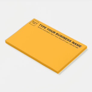 Post-it® Marque d'affaires sur la tête de couleur orange La